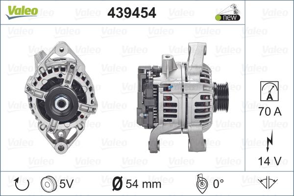 Valeo 439454 - Генератор vvparts.bg