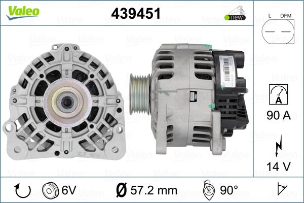 Valeo 439451 - Генератор vvparts.bg