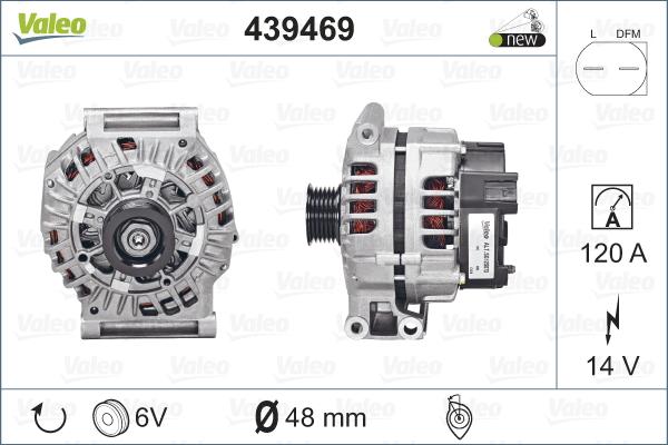 Valeo 439469 - Генератор vvparts.bg