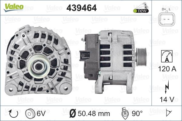 Valeo 439464 - Генератор vvparts.bg