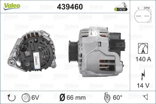 Valeo 439460 - Генератор vvparts.bg