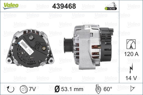 Valeo 439468 - Генератор vvparts.bg