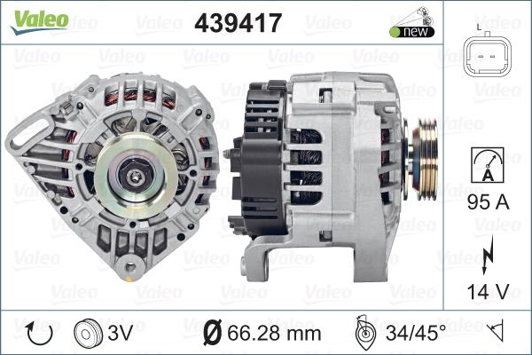 Valeo 439417 - Генератор vvparts.bg