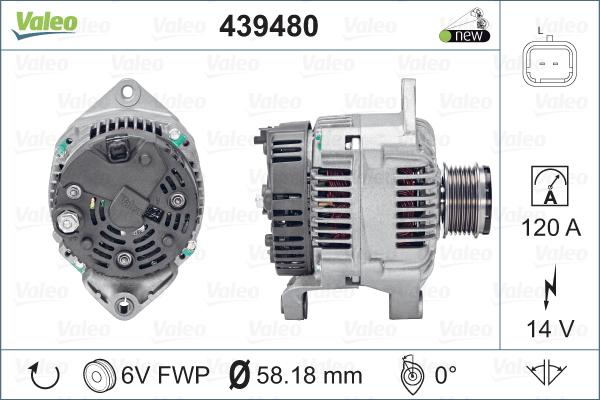 Valeo 439480 - Генератор vvparts.bg