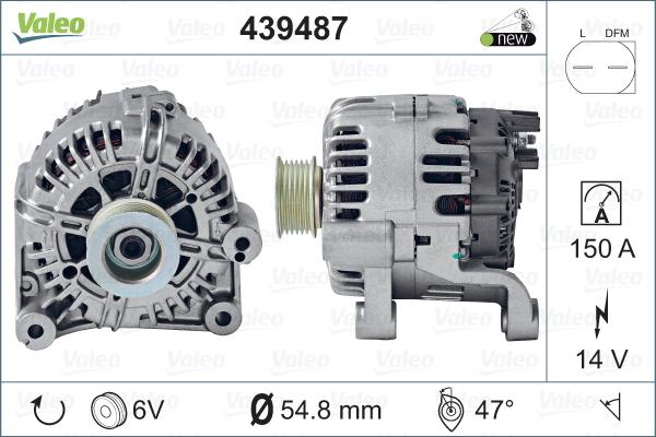 Valeo 439487 - Генератор vvparts.bg