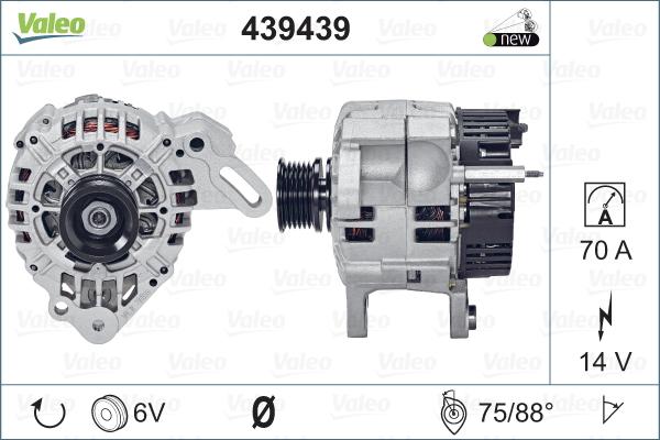 Valeo 439439 - Генератор vvparts.bg