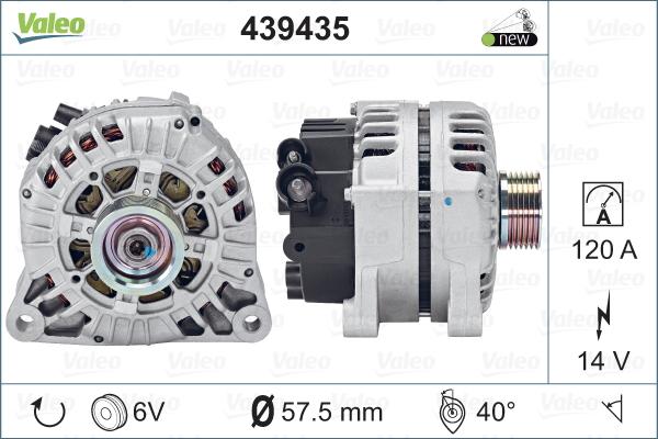 Valeo 439435 - Генератор vvparts.bg