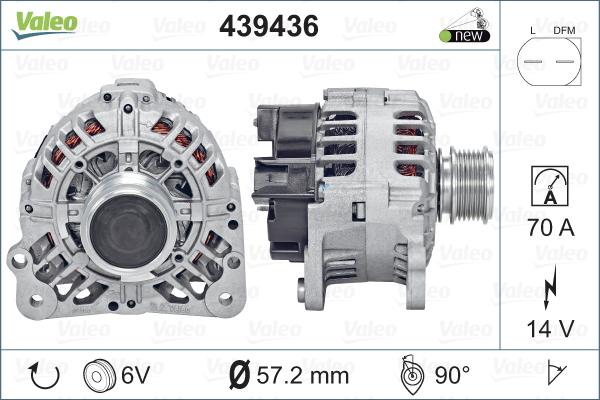 Valeo 439436 - Генератор vvparts.bg