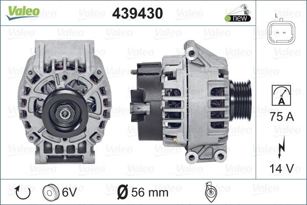 Valeo 439430 - Генератор vvparts.bg