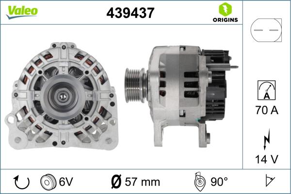 Valeo 439437 - Генератор vvparts.bg