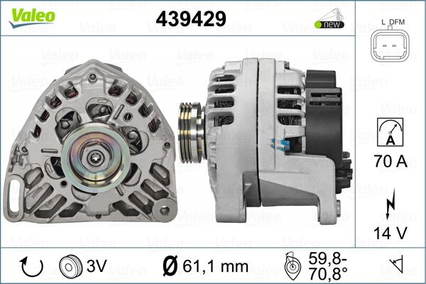 Valeo 439429 - Генератор vvparts.bg