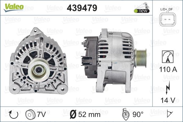 Valeo 439479 - Генератор vvparts.bg