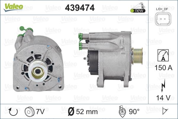 Valeo 439474 - Генератор vvparts.bg