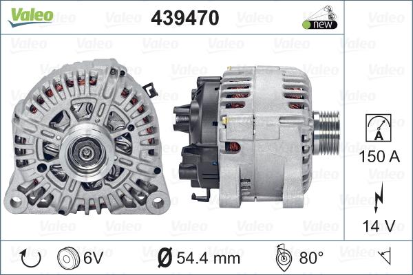 Valeo 439470 - Генератор vvparts.bg