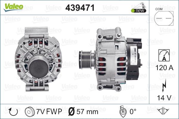 Valeo 439471 - Генератор vvparts.bg