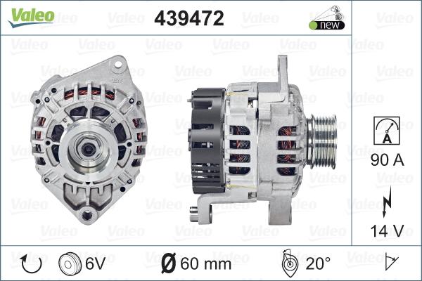 Valeo 439472 - Генератор vvparts.bg