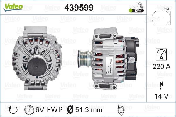 Valeo 439599 - Генератор vvparts.bg