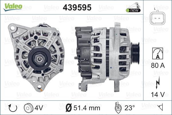 Valeo 439595 - Генератор vvparts.bg