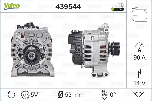 Valeo 439544 - Генератор vvparts.bg