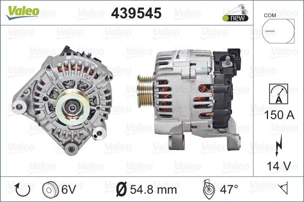 Valeo 439545 - Генератор vvparts.bg