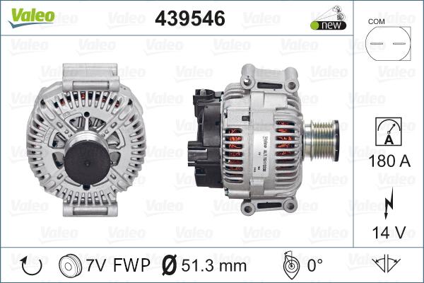 Valeo 439546 - Генератор vvparts.bg