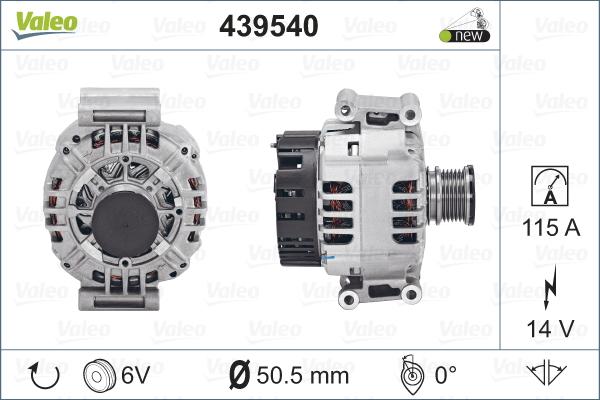 Valeo 439540 - Генератор vvparts.bg