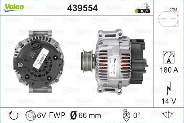 Valeo 439554 - Генератор vvparts.bg