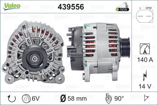 Valeo 439556 - Генератор vvparts.bg