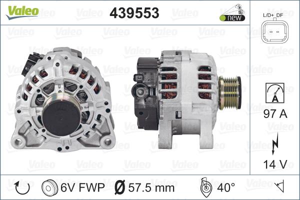 Valeo 439553 - Генератор vvparts.bg