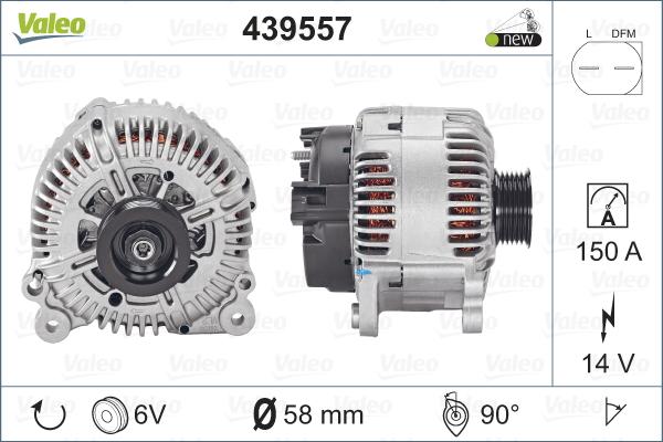 Valeo 439557 - Генератор vvparts.bg