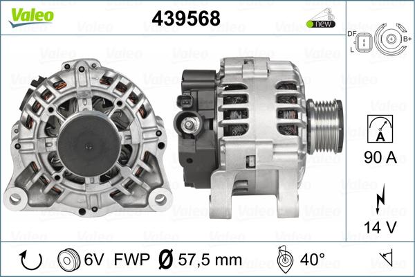 Valeo 439568 - Генератор vvparts.bg