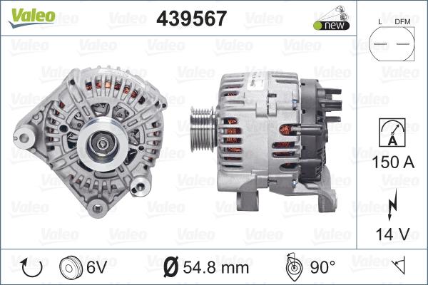 Valeo 439567 - Генератор vvparts.bg