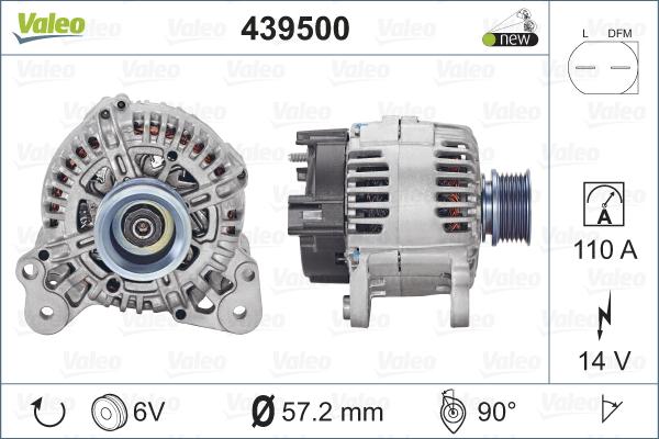 Valeo 439500 - Генератор vvparts.bg