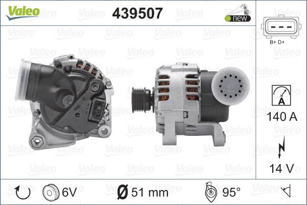 Valeo 439507 - Генератор vvparts.bg