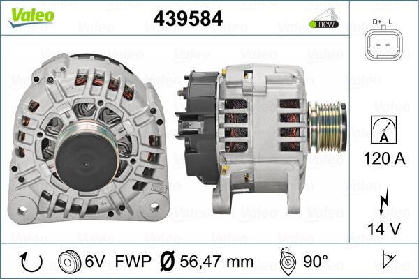 Valeo 439584 - Генератор vvparts.bg