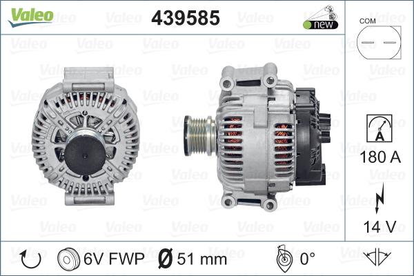 Valeo 439585 - Генератор vvparts.bg