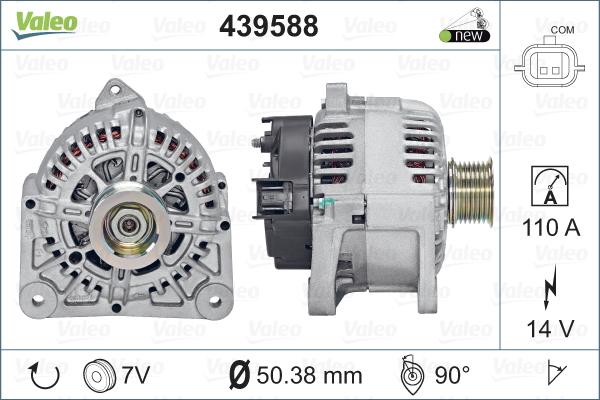 Valeo 439588 - Генератор vvparts.bg