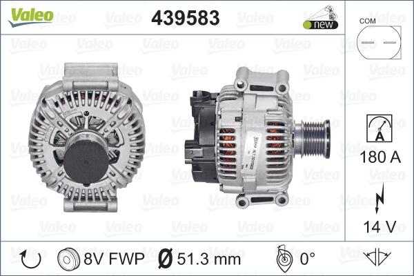 Valeo 439583 - Генератор vvparts.bg