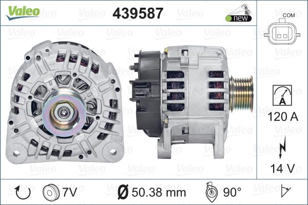 Valeo 439587 - Генератор vvparts.bg