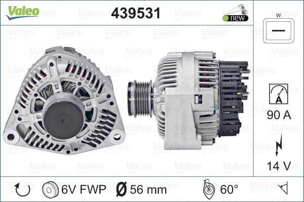 Valeo 439531 - Генератор vvparts.bg