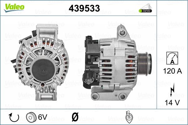 Valeo 439533 - Генератор vvparts.bg