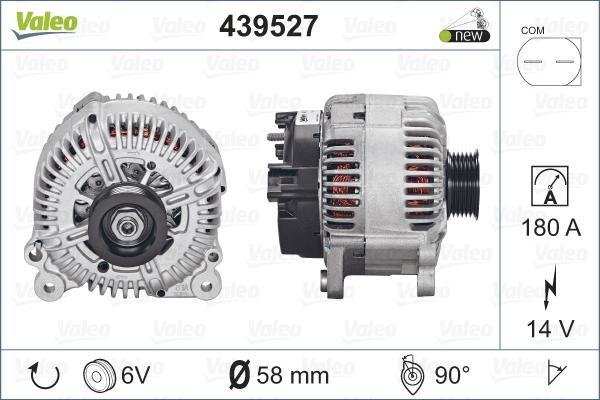 Valeo 439527 - Генератор vvparts.bg