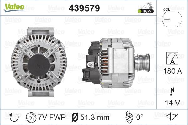 Valeo 439579 - Генератор vvparts.bg