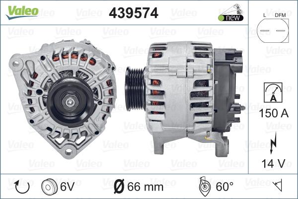 Valeo 439574 - Генератор vvparts.bg