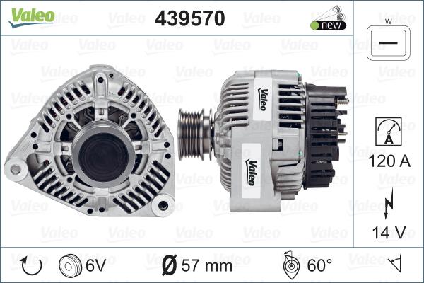 Valeo 439570 - Генератор vvparts.bg