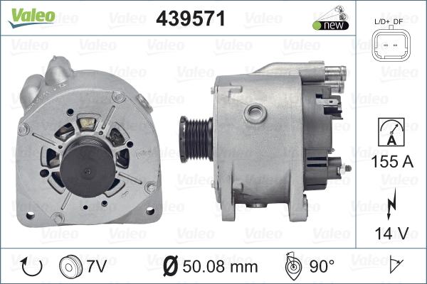 Valeo 439571 - Генератор vvparts.bg