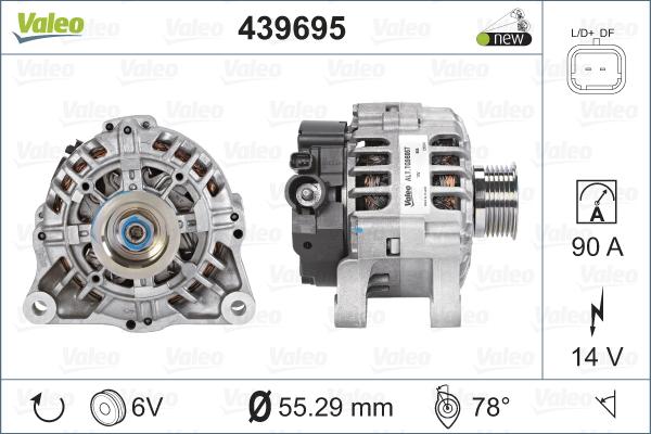 Valeo 439695 - Генератор vvparts.bg