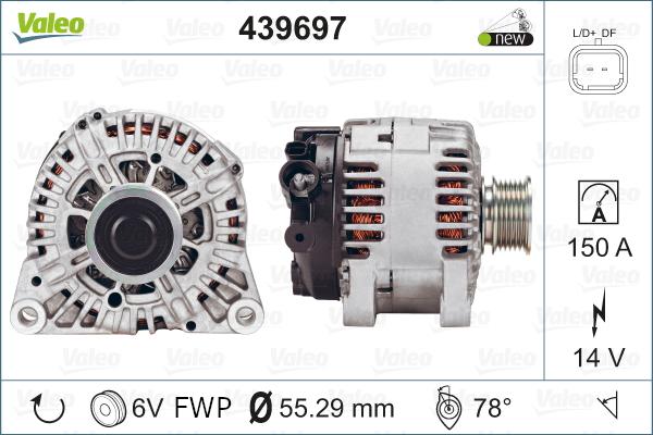 Valeo 439697 - Генератор vvparts.bg