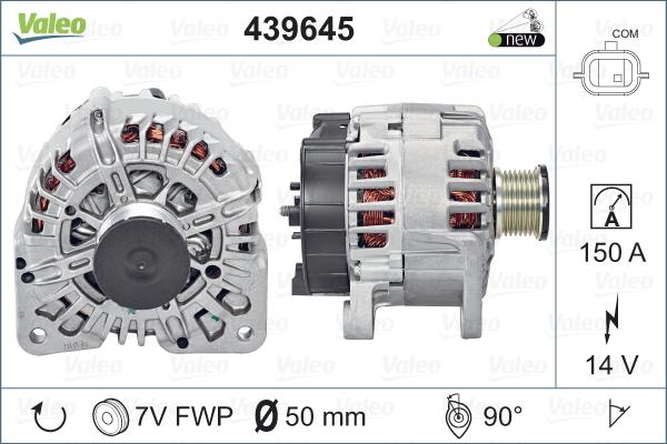 Valeo 439645 - Генератор vvparts.bg