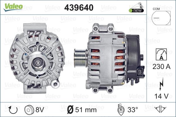 Valeo 439640 - Генератор vvparts.bg